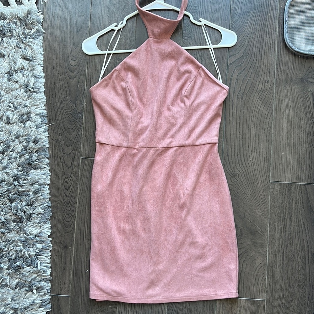 ALOT brand pink halter dress